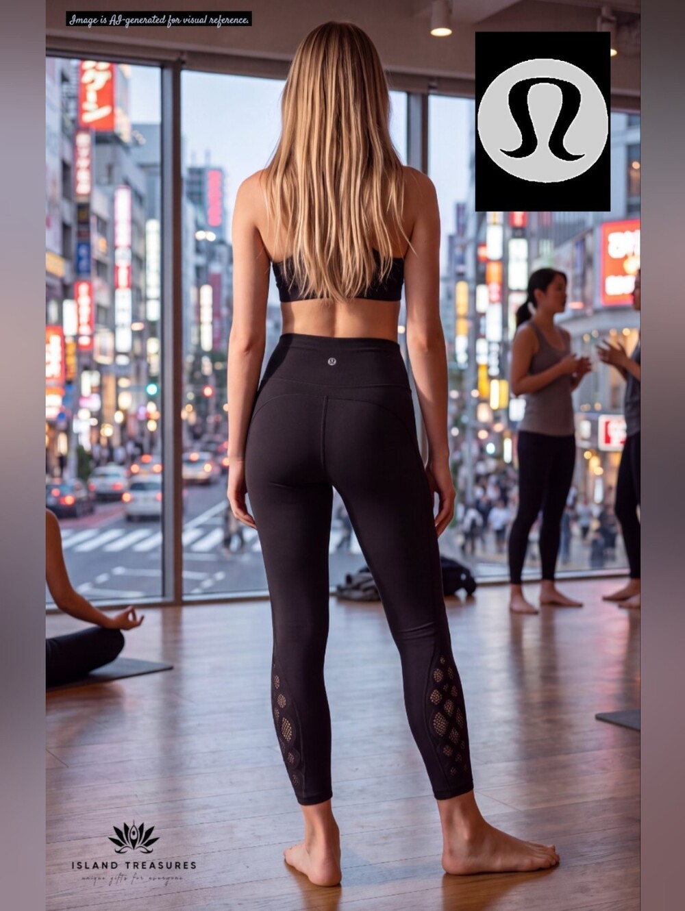 Lululemon Sz 4 Tied To It 7/8 Tight 25" Black Full-On Luxtreme Lace Up High Rise